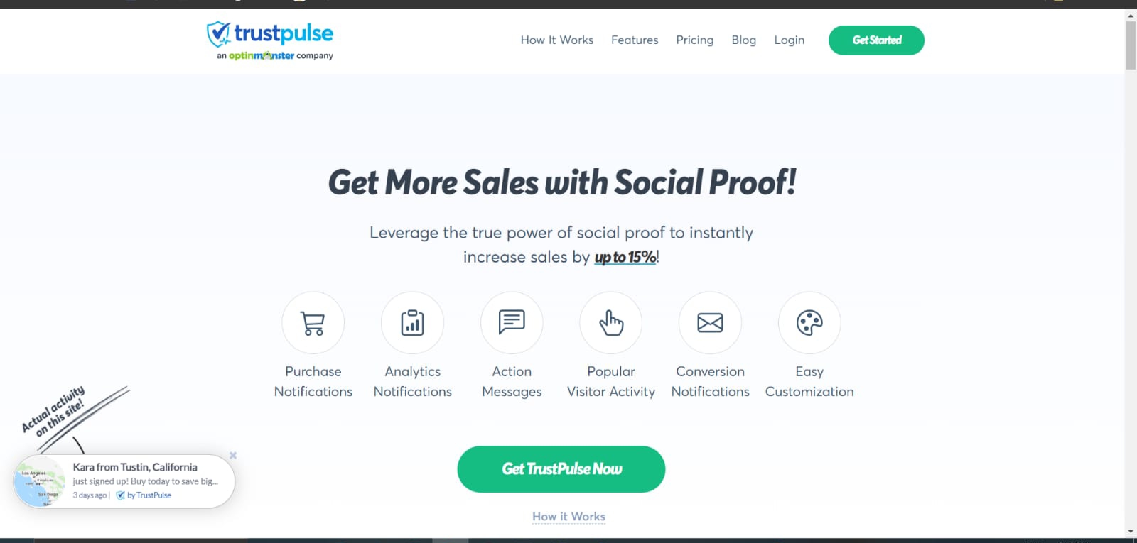 Trustpulse social proof