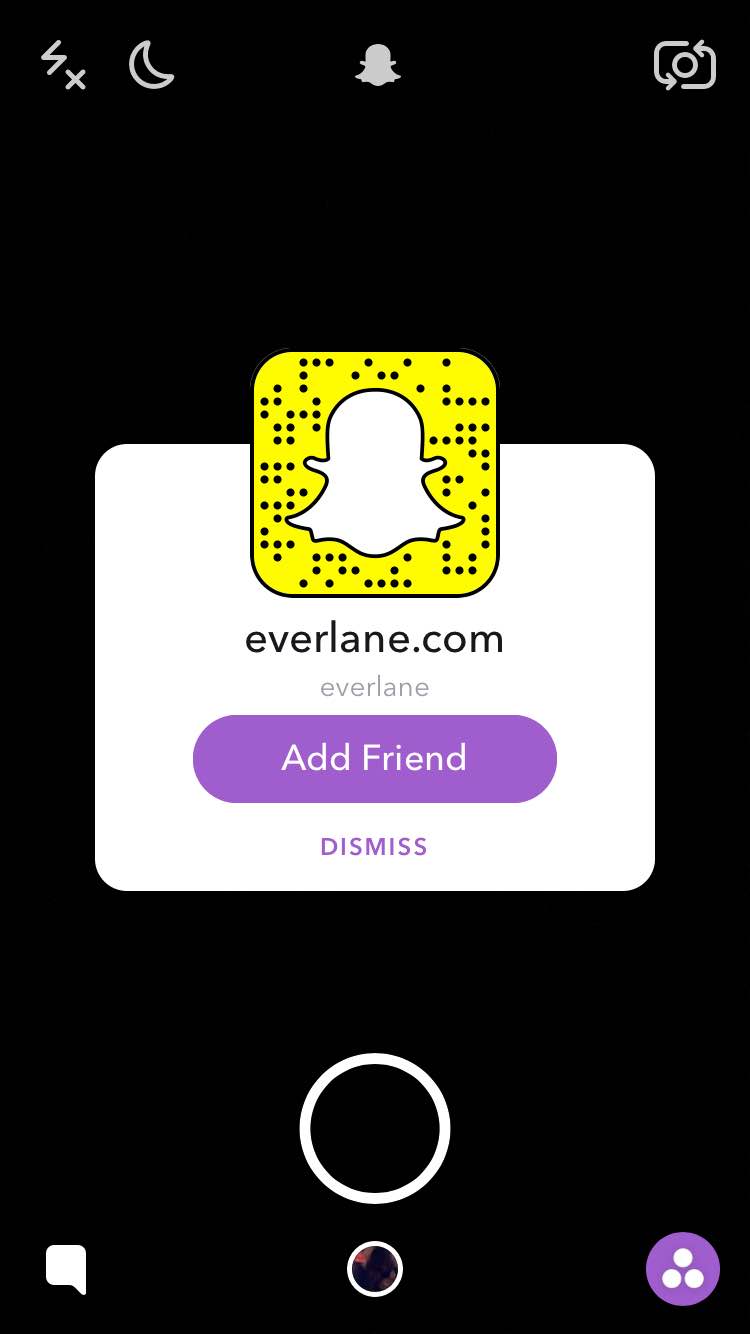 how everlane advertises in Snapchat