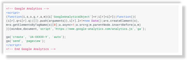 google analytics snippet