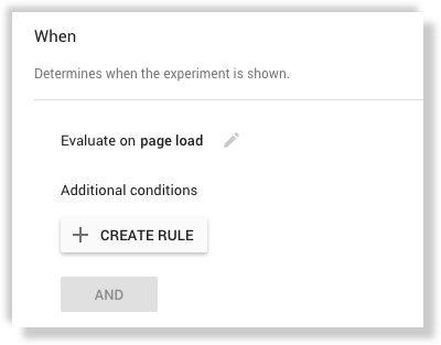 Google Optimize when targeting