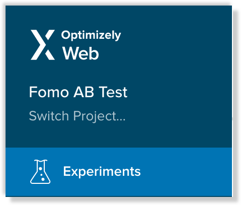 optimizely experiment tab