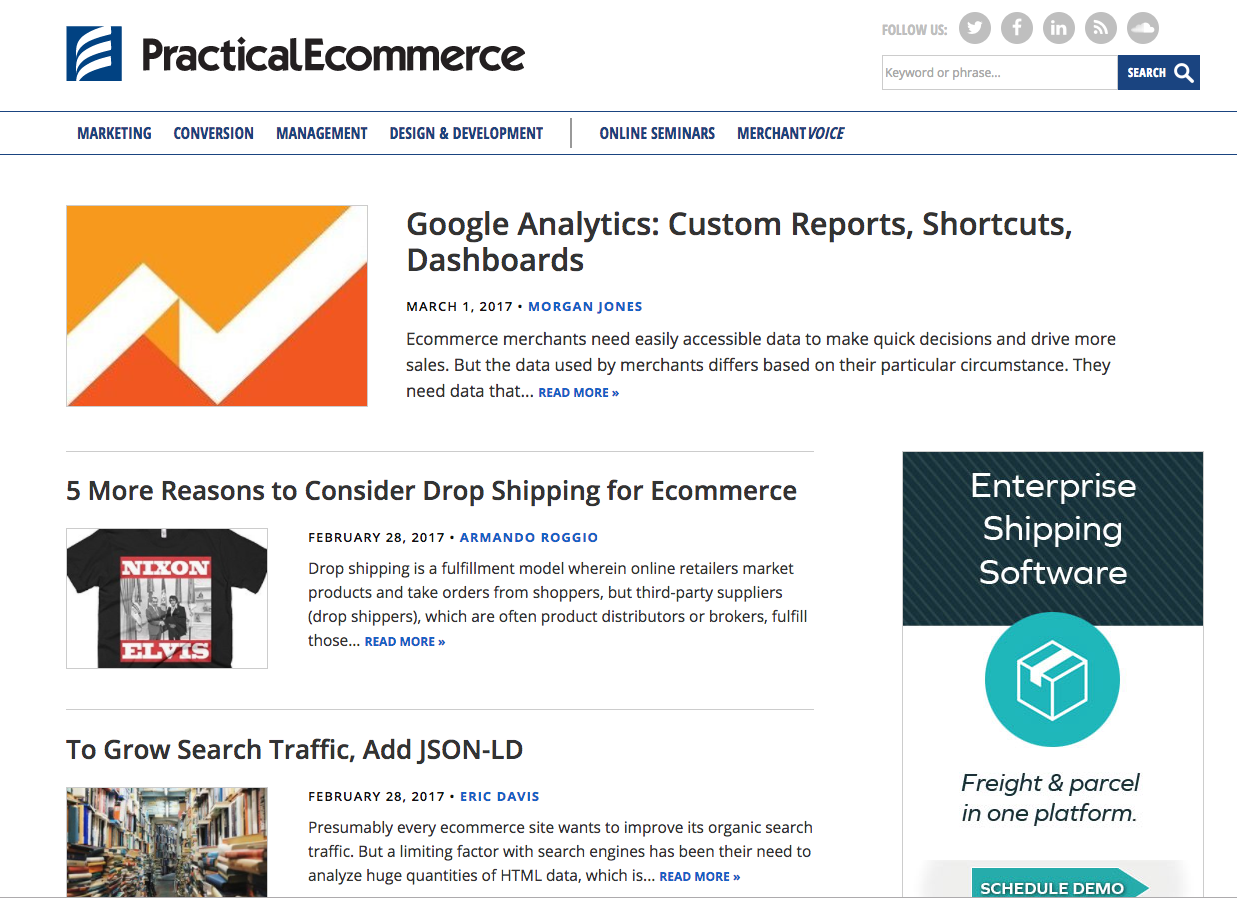 Practical Ecommerce blog