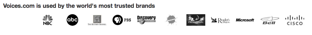 Using row of customer logos as social proof to increase conversion