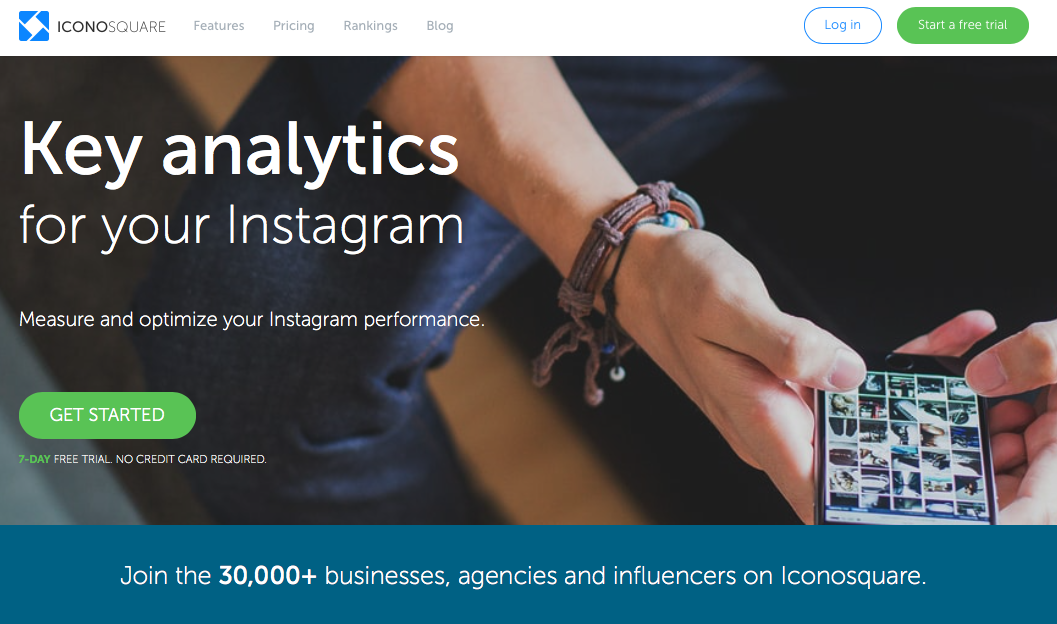 Screenshot of Iconosquare - Instagram Analytics app to optimize performance